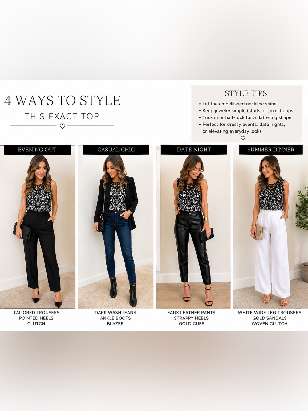 Cache Embellished Silk Sleeveless Blouse | XS | 95% Silk 5% Spandex